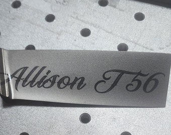 Pala de compresor Allison T56 grabada con láser
