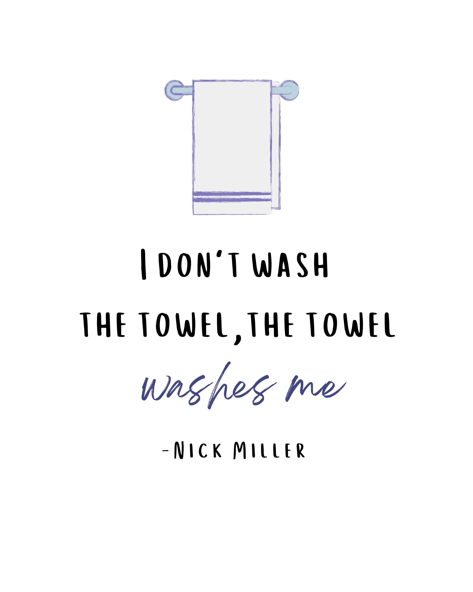 New Girl Bathroom Quote Towel Bubbles Bathtub Nick schmidt Winston Wall ...