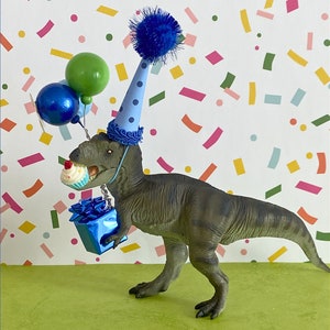 T-Rex Dinosaur Cake Topper Smash Cake Topper Boy Dinosaur, Mini Party Hat, Dinosaur Gift, Dinosaur Centerpiece, Dinosaur Birthday Party image 9