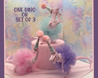 Dinosaur Cake Topper Pink or Gold, Custom Dinos, Precious Pastel Dinos, Dinosaur Birthday, Pink Dino, Dinosaur Birthday Girl, Dino Decor