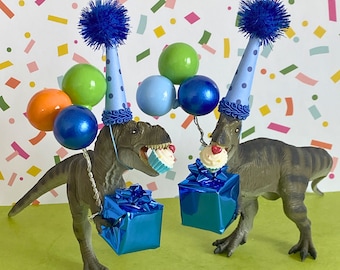 T-Rex Dinosaur Cake Topper Smash Cake Topper Boy Dinosaur, Mini Party Hat, Dinosaur Gift, Dinosaur Centerpiece, Dinosaur Birthday Party
