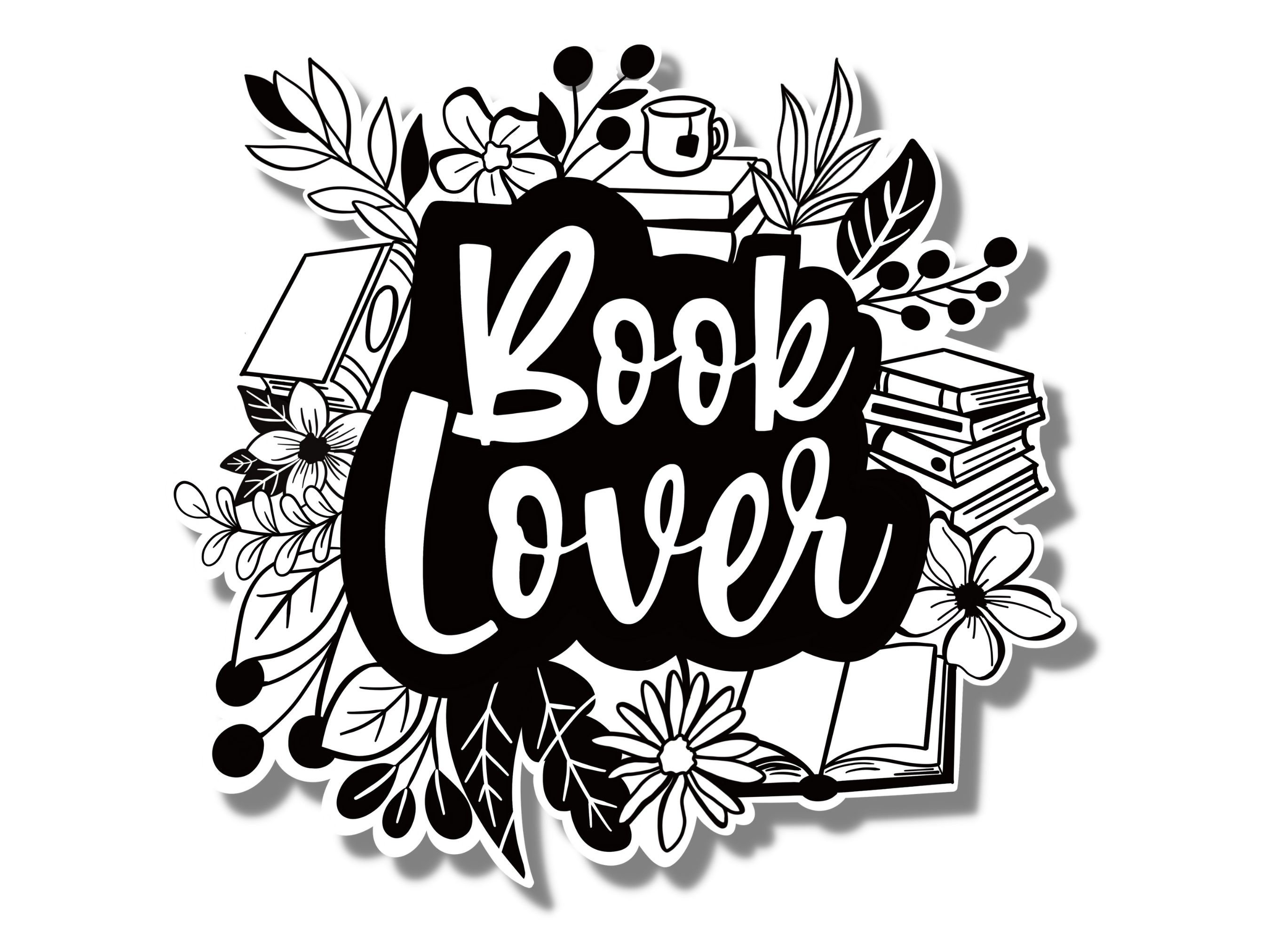 Book Lover SVG PNG JPG Digital Download, Book-themed Art, Bookish, Love ...