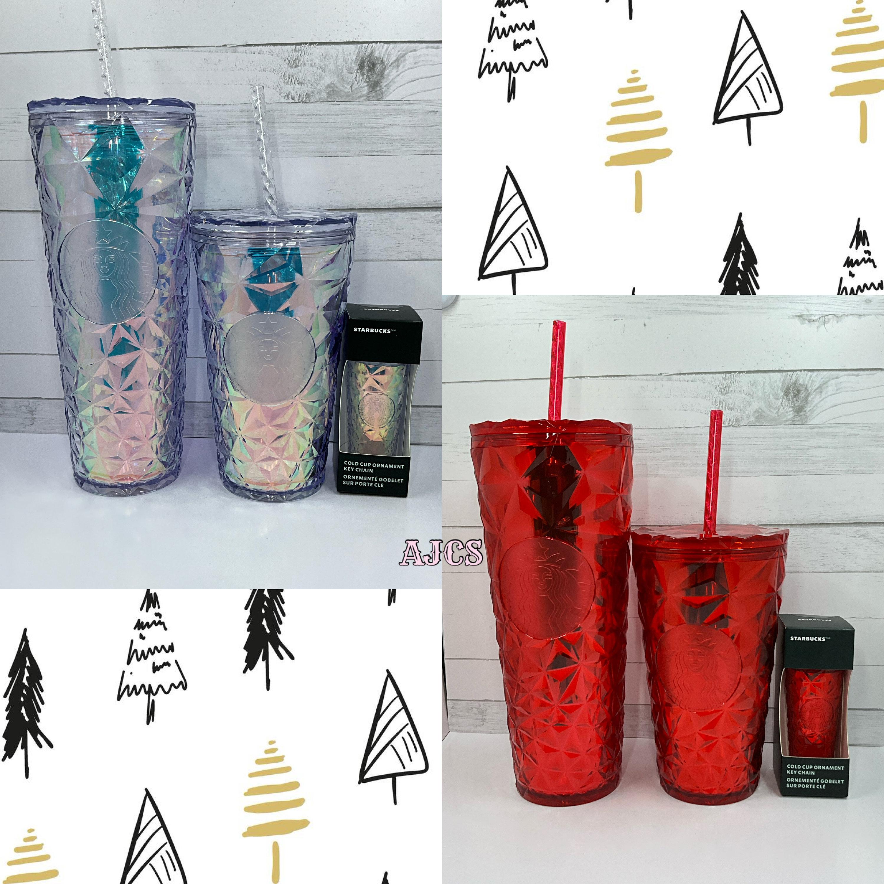 Gnome For The Holidays Tumbler with Straw & Lid Sparkly Glitter Stars NWT