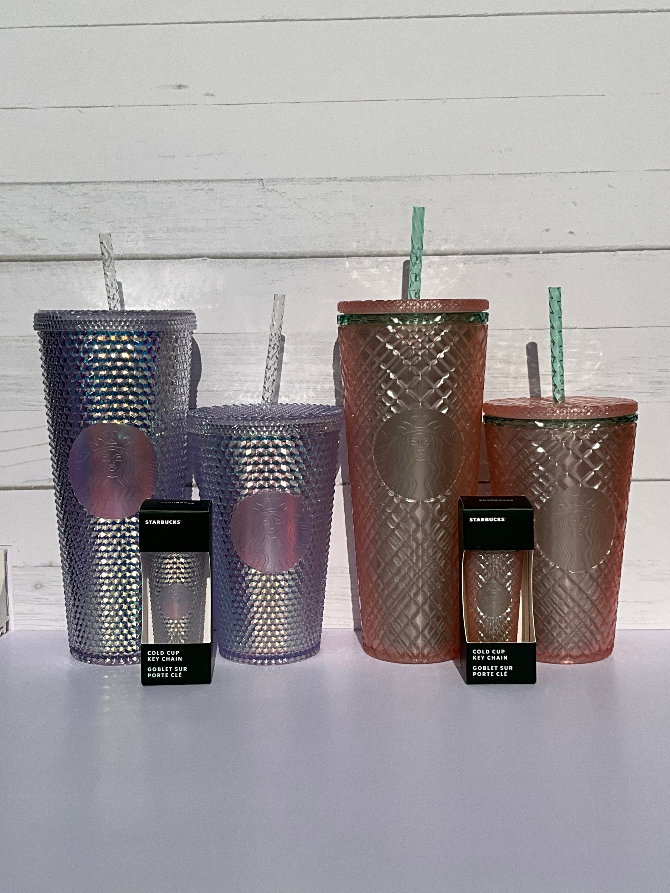 Starbucks Studded Rose Gold Jeweled Coffee Tumbler Cold Cup Venti 24 oz