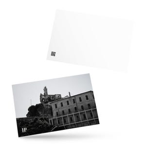Cartão postal da Ilha de Alcatraz 4x6, cartões postais em branco de São Francisco, fotografia em preto e branco, lembrança de viagem para São Francisco, presente emoldurável, mini arte de parede