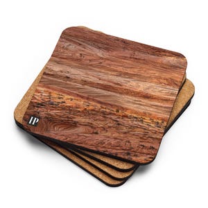 Zestaw 4 wodoodpornych podstawek American Southwest do wózków barowych Akcesoria do napojów i barmańskich Western Home Decor Arizona Landscape The Wave Souvenir
