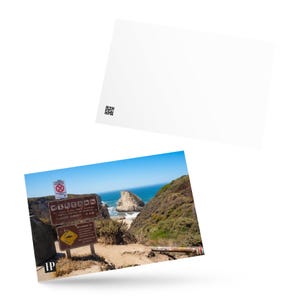 Postal de 4x6 Shark Fin Cove, California, postales en blanco de Santa Cruz, California, fotografía, recuerdo de viaje, regalo, mini arte de pared enmarcable