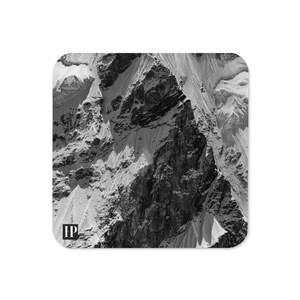 Zestaw podkładek korkowych Himalayan Mountains, wodoodporne akcesoria do wózków barowych, napoje i przybory barmańskie, wystrój domu Nepal B/W zdjęcie z podróży prezent na parapetówkę