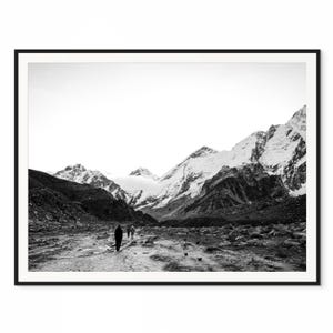 Everest Base Camp Fotografie Druck Schwarzweiß Nepal Fine Art Photography Himalayan Kunstwerk Gerahmt oder Ungerahmt Galerie-Qualität