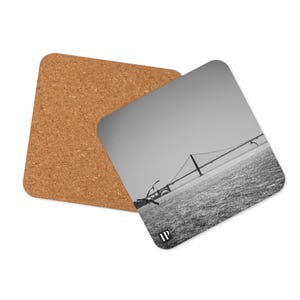 Golden Gate Bridge Coaster Set, Waterproof Bar Cart Accessories, Drink and Barware, San Francisco California Travel Souvenir, B/W Photo