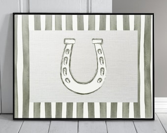 Rustic Horseshoe Western Print: Vintage Cowboy Wall Art (Digital Download)