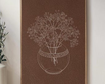 Wildflower Botanical Sketch Print: Baby's Breath, Vintage Cottagecore Art (Digital Download)