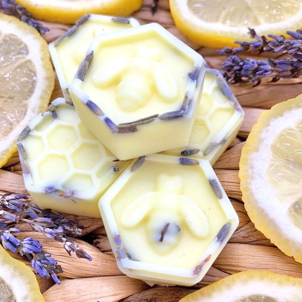 Lemon & Lavender Botanical Wax Melts | 100% Organic Coconut Wax/Beeswax Blend | Bee Honeycomb Melts