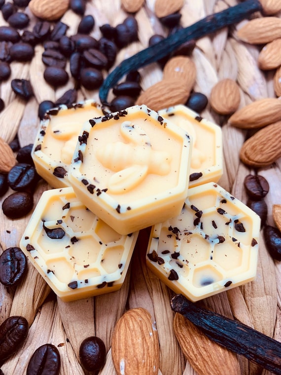Caramel Vanilla Latte Botanical Wax Melts – Organic Coconut & Beeswax Blend – Sweet Coffee Latte Home Scent