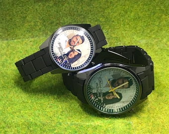 Familienuhr, personalisierte Uhr, personalisierte Fotouhr, personalisierte Foto designer Uhr, Stellen Sie jedes Foto oder Design auf Uhrengesicht, für Männer Frauen