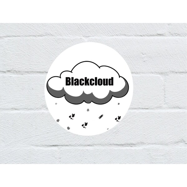 Black Cloud Ems Sticker Etsy