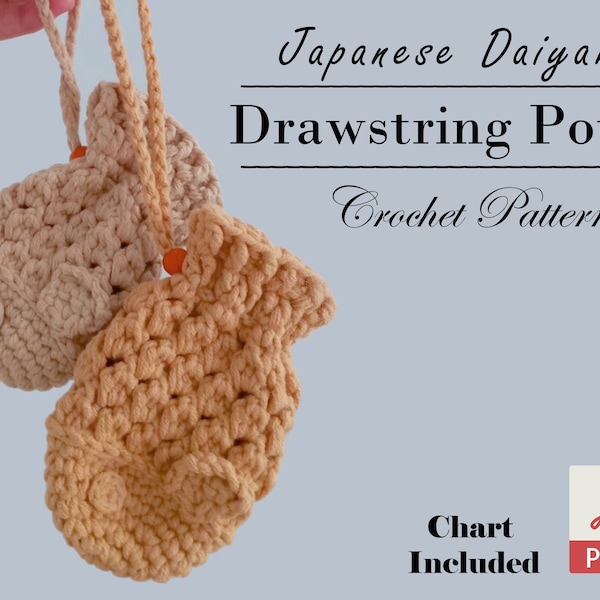 Crochet Pattern: Japanese Daiyaki Drawstring Pouch, Instant download PDF tutorial, crochet fish cake, small pouch, ear pod case, gift, Japan