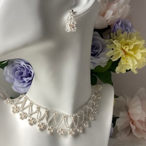 Swarovski Pearl Bridal Earrings: Hand-Beaded Crystal Wedding Jewelry