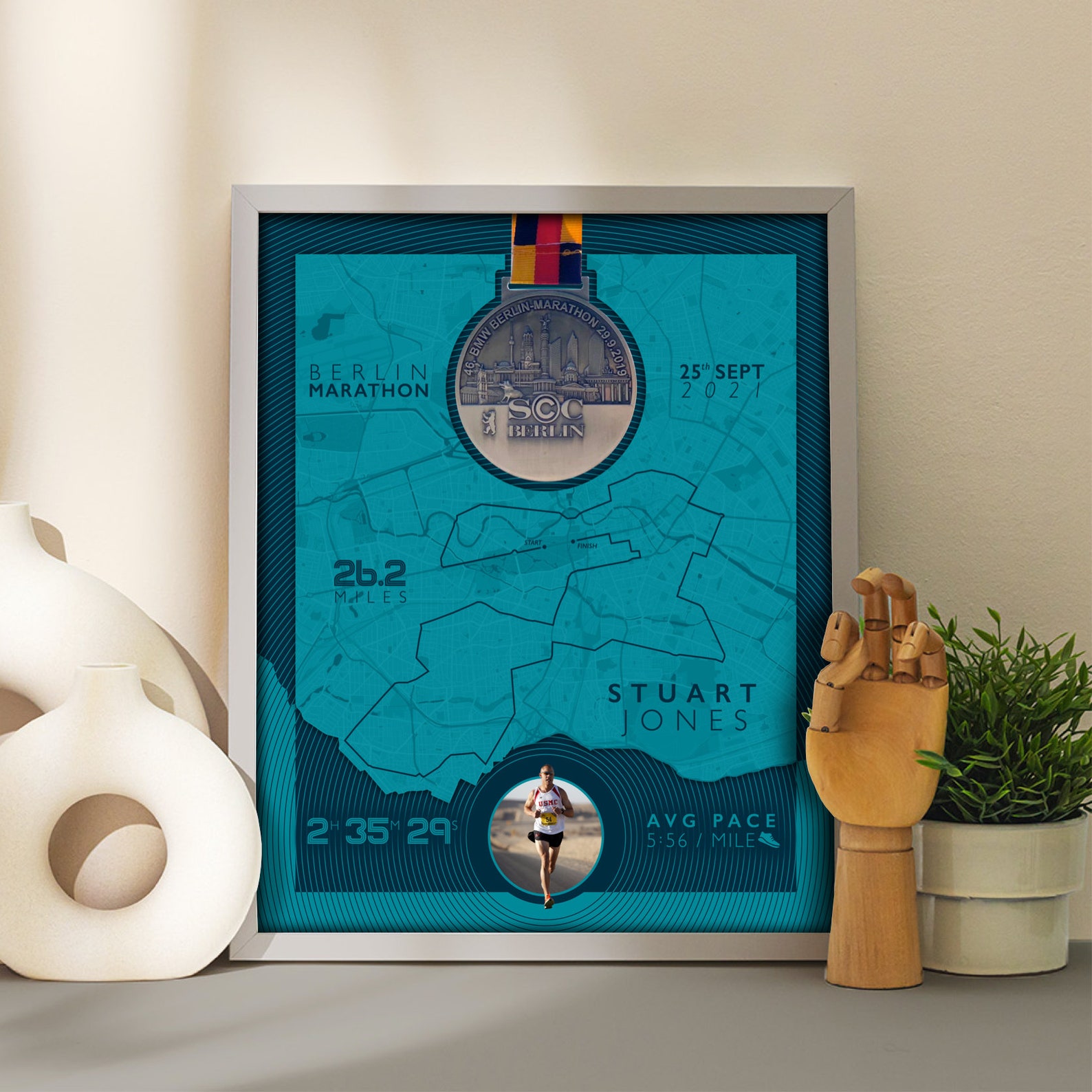 Berlin Marathon Medal Display Frame Berlin Half Marathon Etsy UK