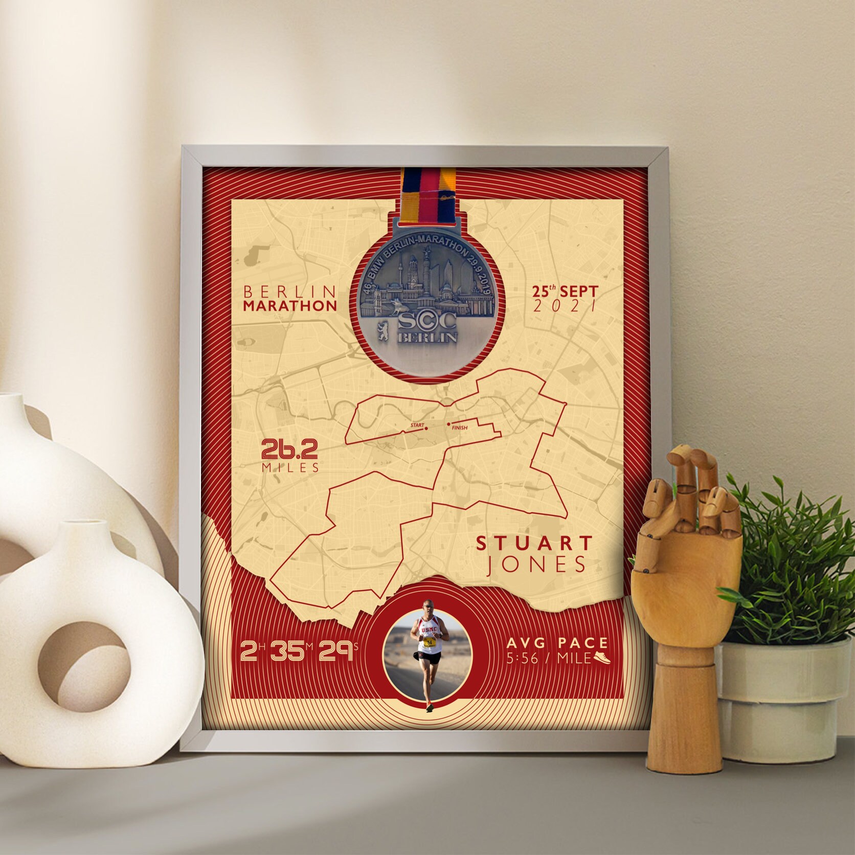 Berlin Marathon Medal Display Frame Berlin Half Marathon Etsy UK