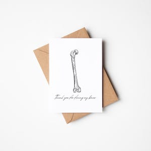 Thank You for Fixing My Bones Orthopedic Surgery Sports Injury Physical Therapist Broken Bone Funny Blank Card