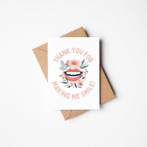 Merci de me faire sourire chirurgien plasticien dentiste orthodontiste carte vierge drôle