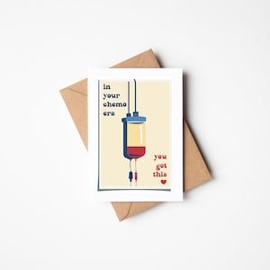 À l'époque de la chimiothérapie, vous avez reçu cette carte de chimiothérapie contre le cancer Carte vierge d'encouragement pour le traitement du cancer Carte de félicitations pour une nouvelle infirmière en oncologie