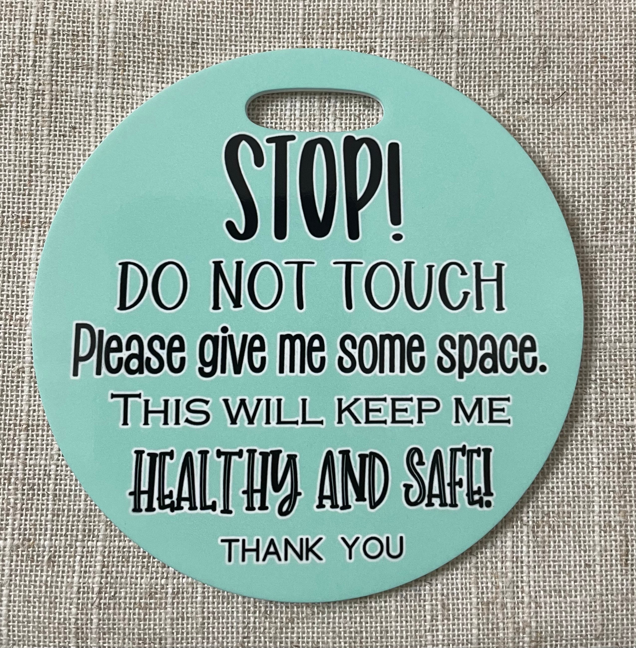Do Not Touch Baby Signs 2-Pack - Greenery Design, 5 Inch Tags For Car Seat Or Stroller - View #12