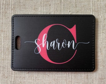 Faux Leather Personalized Luggage Tags / Synthetic Leather / Bag Identification