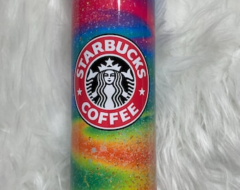 Starbucks Opal Rainbow / Sublimated Straight 20oz Tumbler / Sweetheart / Special Someone