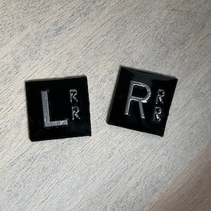 Black Acrylic Mounted X-ray Markers - personalised