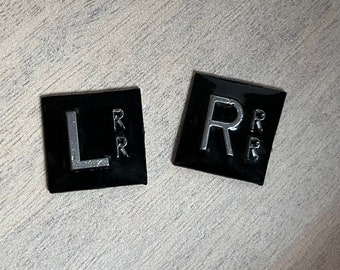 Black Acrylic Mounted X-ray Markers - personalised