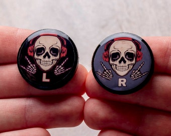 Cool Skull with Headphones Xray Marker