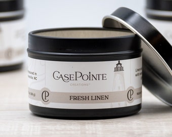 Fresh Linen Soy Wax Candle | Container Candle | Natural Scented Candle | Candle Gift | Beach Candle | Odor Reducing