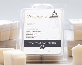 Coastal Winters Soy Wax Melt | Natural Scented Wax Melt | Wax Melt Gift | Beach Wax Melt | Wax Tart | Pine Scent
