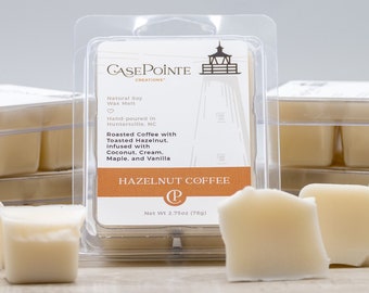 Hazelnut Coffee Soy Wax Melt | Natural Scented Wax Melt | Wax Melt Gift | Beach Wax Melt | Wax Tart