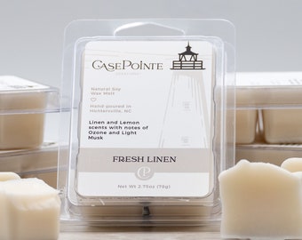 Fresh Linen Soy Wax Melt | Natural Scented Wax Melt | Odor Reducing | Wax Melt Gift | Beach Wax Melt | Wax Tart