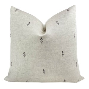 CALLA / Funda de almohada de lino floral, almohada neutra, almohada rústica, almohada floral, almohada de flores, almohada rústica moderna, almohada rústica