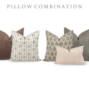 PILLOW COMBO | Five Pillow Combination, Sectional Pillow Combination, Pillow Combination, Fall Pillow Combo, Neutral Pillow Set