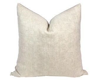 ALDER | Beige Woven Pillow Cover, Hmong Pillow, Farmhouse Pillow, Textured Pillow, Neutral Pillow, Quilted Pillow, Beige Tan Pillow