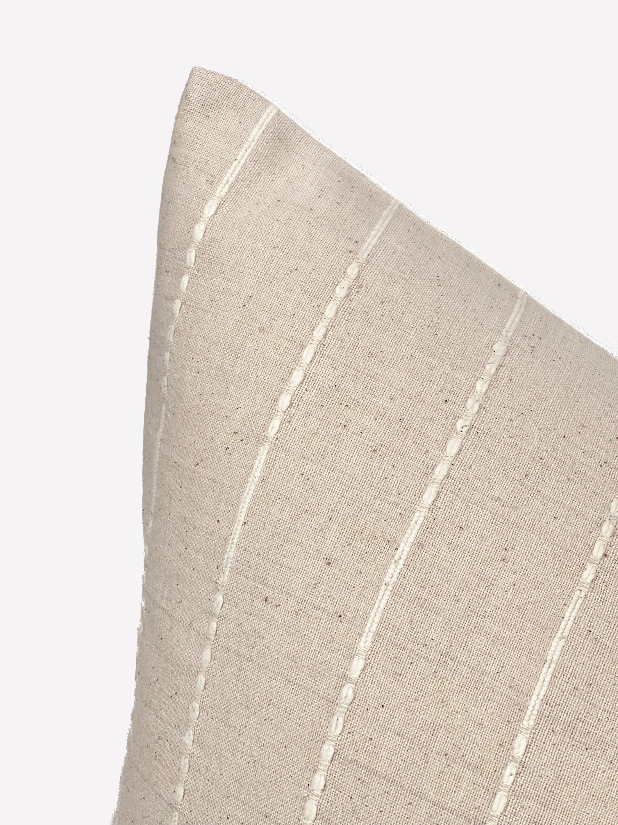 GLENN Beige and White Stripe Pillow Cover Hmong Pillow Etsy Canada