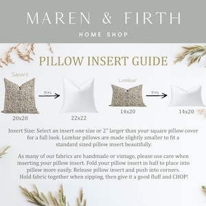 MAISIE | Designer Olive Green Linen Pillow Cover, Block Print Pillow, Sage Green Pillow, Floral Pillow, Muted Pillow Cover, Spring Pillow image 10