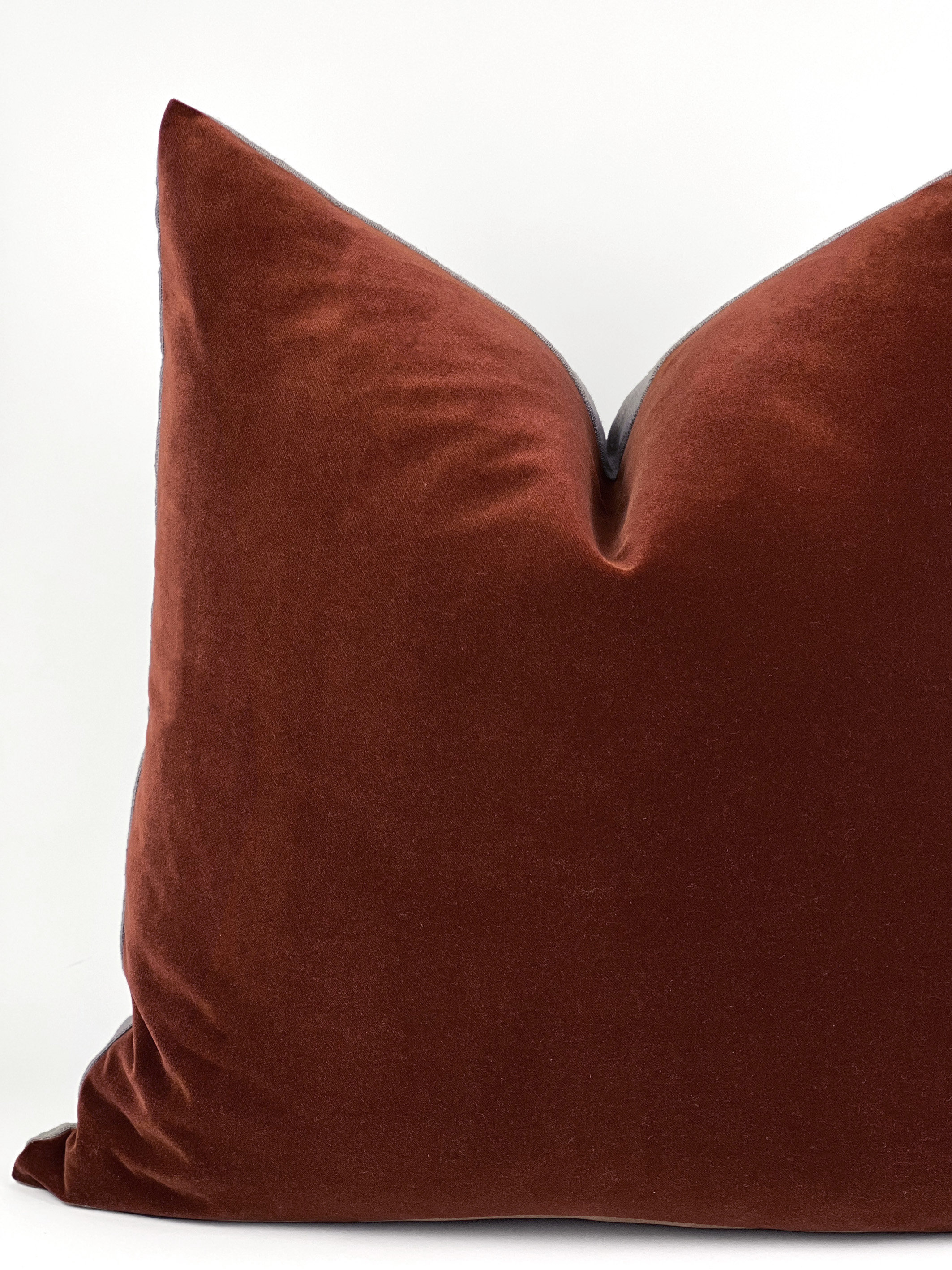 CURRANT Deep Rust Velvet Pillow Cover Terracotta Velvet Etsy