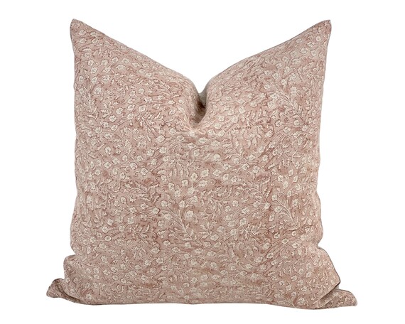 Blush floral store pillow