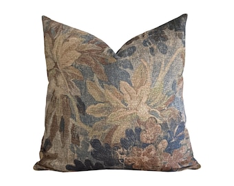 DAPHNE | Designer Tapestry Style Pillow Cover, Forest Pillow, Vintage Style Pillow, Verdure Tapestry Style Pillow, Muted Botanical Pillow