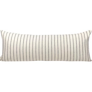 HEATH | Long Lumbar Cream and Black Stripe Pillow Cover, Hmong Pillow, Farmhouse Pillow, Lumbar Pillow, Neutral Stripe, Black Stripe