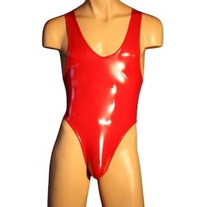 Men Lack Stretch Vinyl Rio Body Swimsuit by JP-beach, Handmade in Germany XS-XXL Beachwear Swimsuit