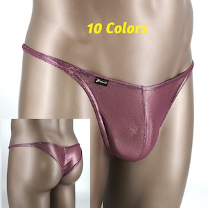 Men stretch transparent see-through bikini mesh mini capri puckerbutt contour seam thong briefs from JP-beach, handmade XS - XXL