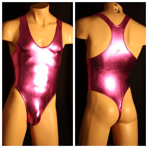 Men Metallic Thong Body Jp-beach Handmade Swimsuit S M L XL Many Colors 