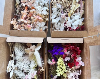 Dried and preserved flower craft box, dried flower confetti, diy resin jewellery, diy wedding, dried flower bulk